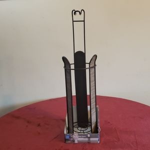 Toilet paper dispenser tower.